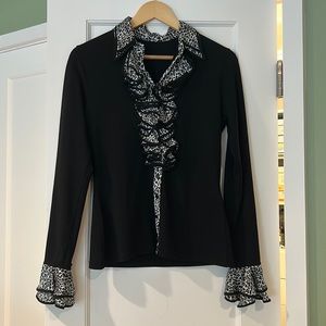 Anne Fontaine Ruffle Blouse Sz 40/8